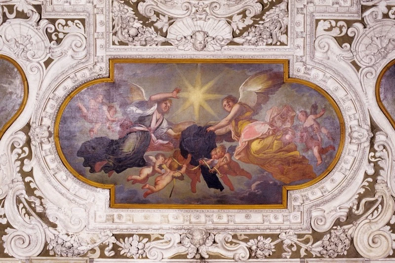 Dipinto Angeli portano in cielo le vesti di San Nicola